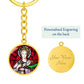 saint-lucy circle pendant necklace_artwork_original_artwork Graphic Circle Keychain NEW