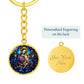 Virgin Mary and Baby Jesus Cropped New za ShineOn Light+6 Graphic Circle Keychain NEW