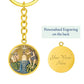 baptism-of jesus mozaic circle pendant necklace_artwork_original_artwork Graphic Circle Keychain NEW