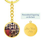 adam-and eve manuscript circle pendant necklace_artwork_original_artwork Graphic Circle Keychain NEW