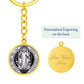 St Benedict circle pendant keychain Black Front