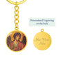 Archangel Michael circle pendant keychain