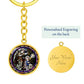 Annunciation to Blessed Virgin Mary circle pendant keychain