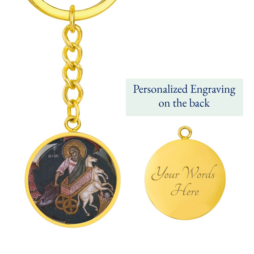 prophet-ilijah circle pendant necklace_artwork_original_artwork Graphic Circle Keychain NEW