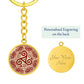 triskelion-necklace, celtic necklace, ttiskelion pendant, triskele pendant necklace_artwork_original_artwork Graphic Circle Keychain NEW