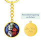 St Anthony Of Padua Finder of Lost Things Circle Pendant Keychain