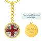 Jesus Christ conquers keychain
