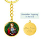 saint-agatha circle pendant necklace_artwork_original_artwork Graphic Circle Keychain NEW