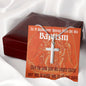 ShineOn Cross Baptism Boy Red Angels ShineOn Cross necklace with snake chain with Custom Card
