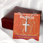 ShineOn Cross Baptism Girl Red Angels ShineOn Cross necklace with snake chain with Custom Card