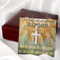 ShineOn Cross Baptism Girl Choir Angels ShineOn Cross necklace with snake chain with Custom Card