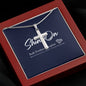 ShineOn Cross necklace with snake chain with Custom Card