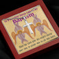 ShineOn Cross Baptism Girl Cherubim ShineOn Cross necklace with snake chain with Custom Card