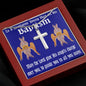 ShineOn Cross Baptism Boy  Dark Cherubim ShineOn Cross necklace with snake chain with Custom Card