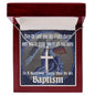 ShineOn Cross Baptism Boy Angel Book ShineOn Cross necklace with snake chain with Custom Card