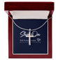 ShineOn Cross necklace with snake chain with Custom Card